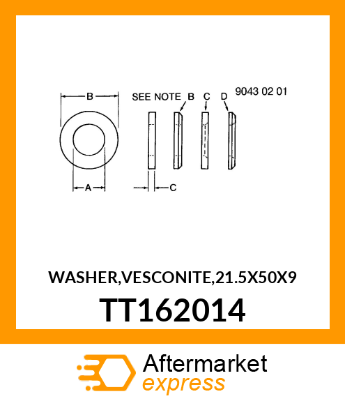 WASHER,VESCONITE,21.5X50X9 TT162014