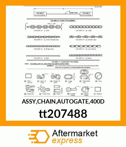 ASSY,CHAIN,AUTOGATE,400D tt207488