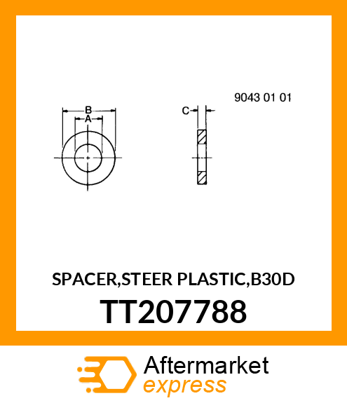 SPACER,STEER PLASTIC,B30D TT207788