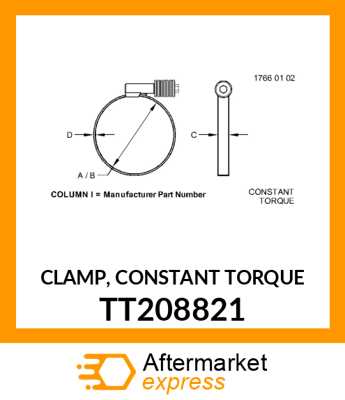 CLAMP, CONSTANT TORQUE TT208821