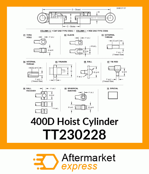 HYDRAULIC CYLINDER, 125 X 85 TT230228