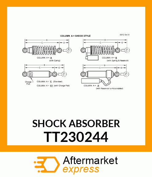 SHOCK ABSORBER, 150X125 TT230244