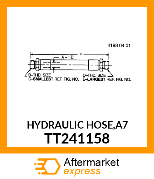 HYDRAULIC HOSE,A7 TT241158