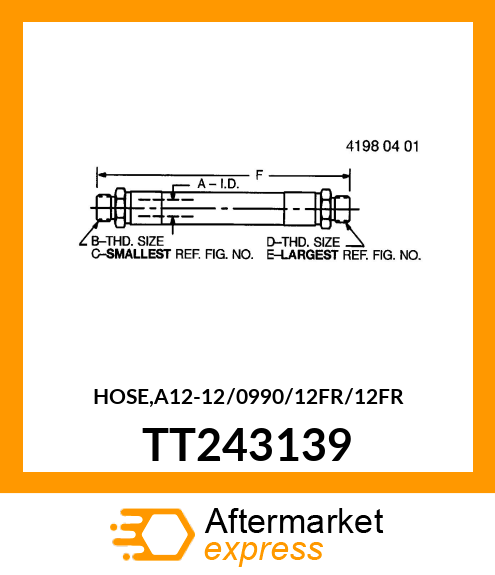 HOSE,A12 TT243139