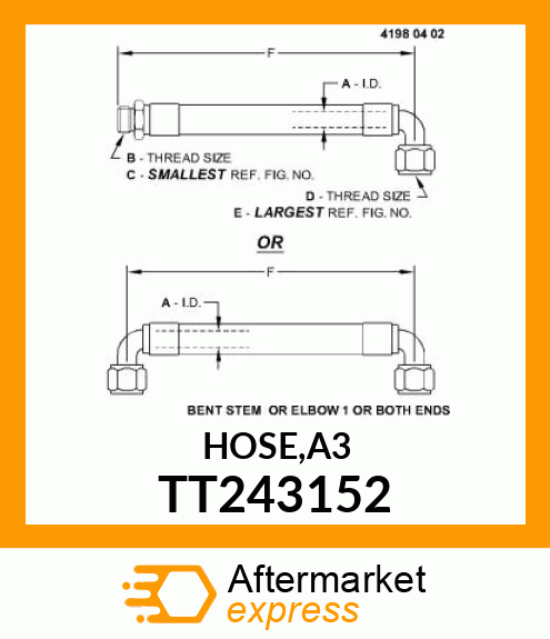 HOSE,A3 TT243152