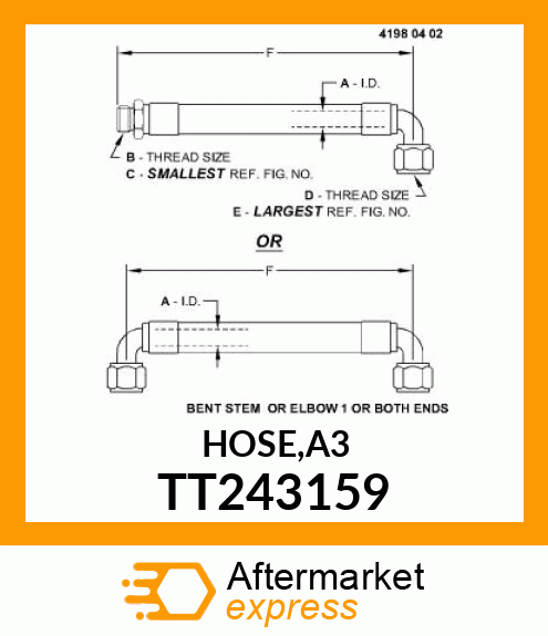 HOSE,A3 TT243159