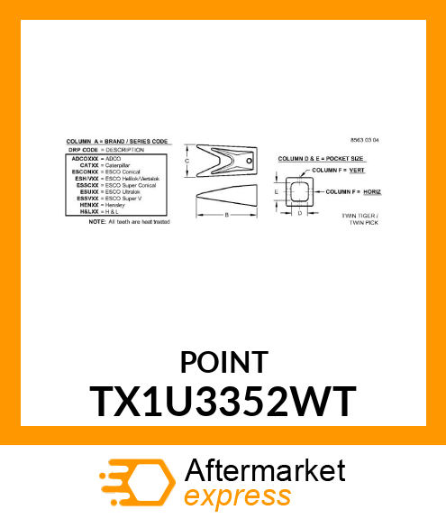 TOOTH TX1U3352WT