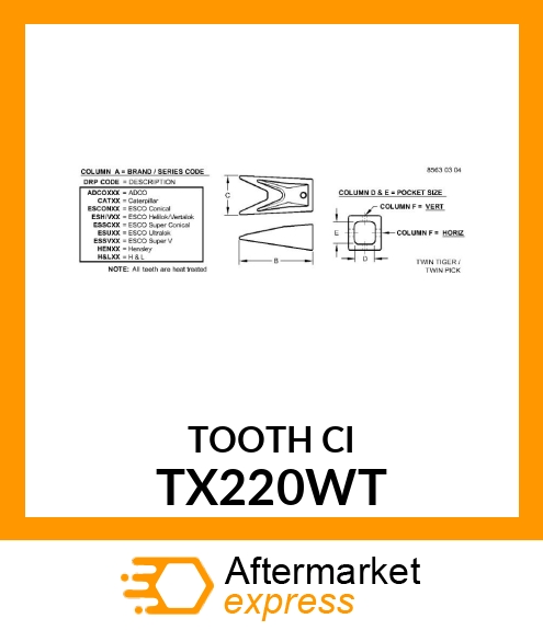 TOOTH TX220WT