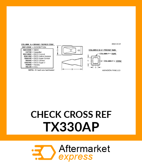 ABRASION TOOTH TX330AP