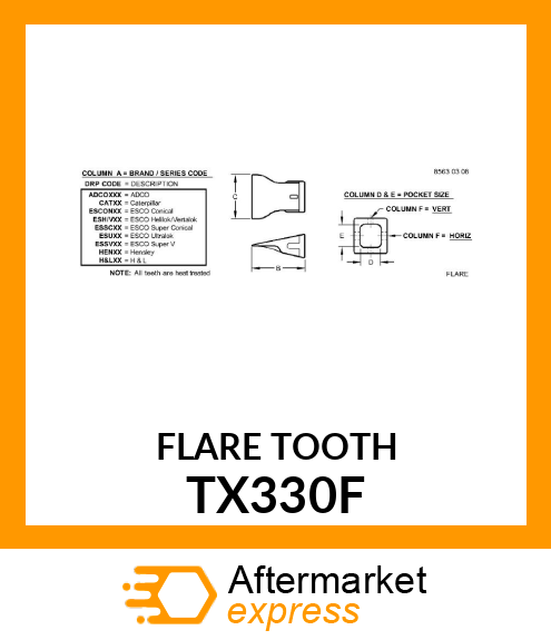 FLARE TOOTH TX330F