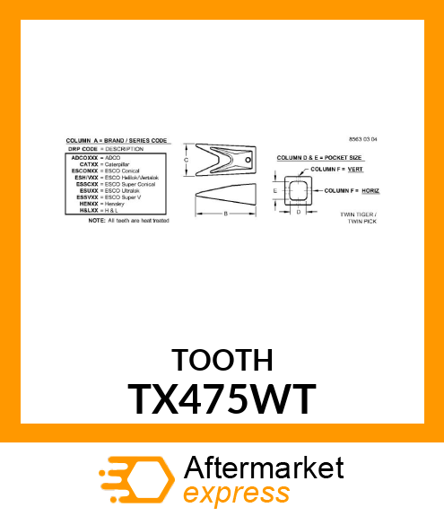 TOOTH TX475WT