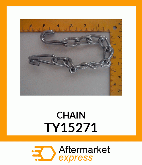 CHAIN,W/HOOKS CROSS 3/0 X 10 LINKS TY15271