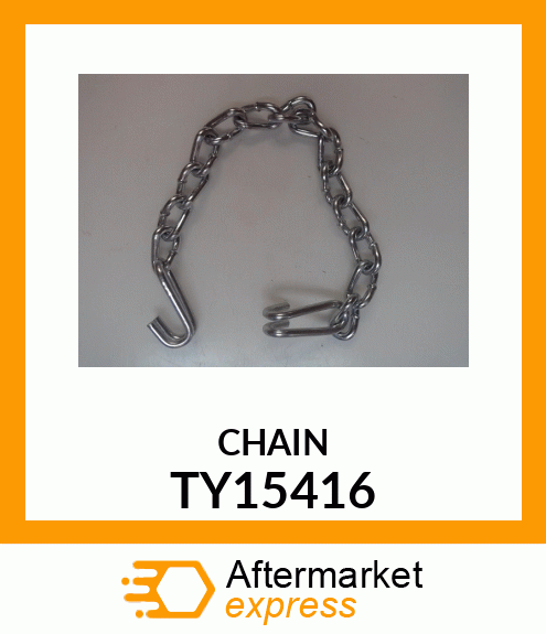 CHAIN, W/HOOKS,CROSS 3/0X14LK TY15416