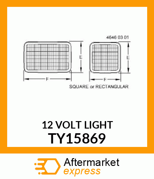 LIGHT,HALOGEN 3 X 5 TRAPEZOID TY15869