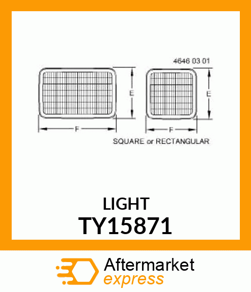 LIGHT,HALOGEN 4 X 6 TAPEZOID TY15871