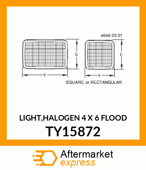 LIGHT,HALOGEN 4 X 6 FLOOD TY15872