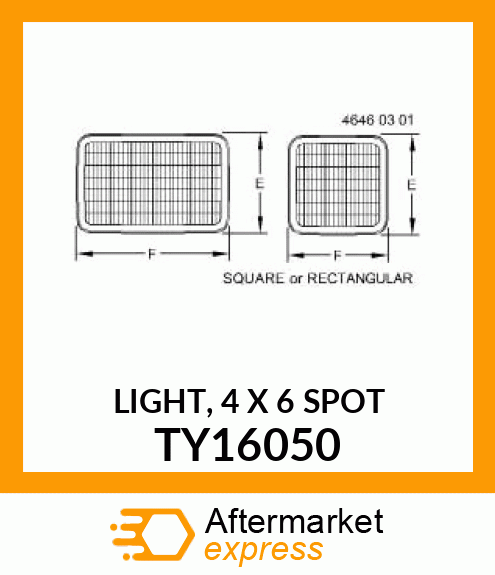 LIGHT, 4 X 6 SPOT TY16050