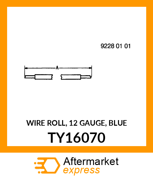 WIRE ROLL, 12 GAUGE, BLUE TY16070