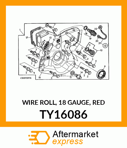 WIRE ROLL, 18 GAUGE, RED TY16086