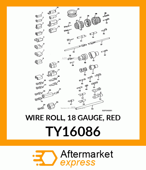 WIRE ROLL, 18 GAUGE, RED TY16086