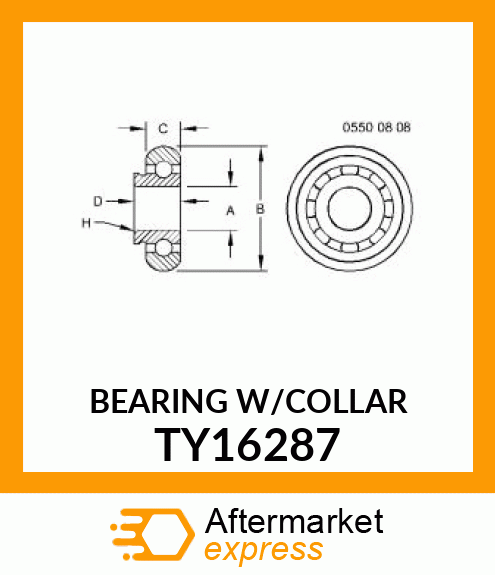 BEARING W/COLLAR TY16287