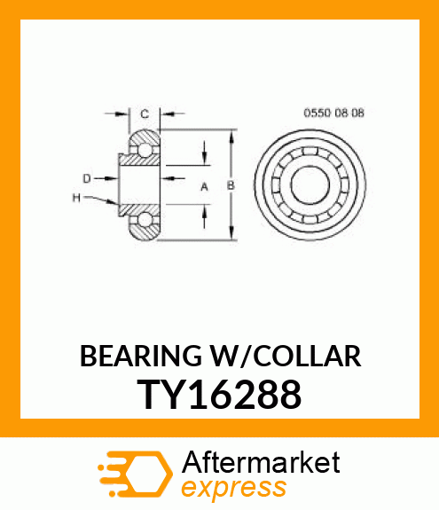 BEARING W/COLLAR TY16288