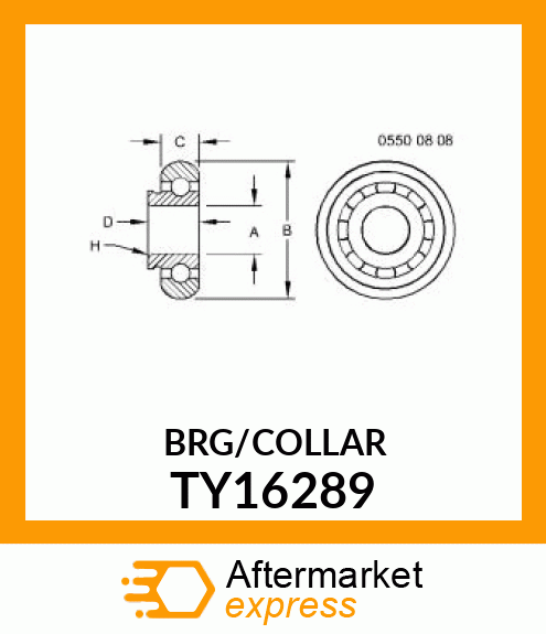 BEARING W/COLLAR TY16289