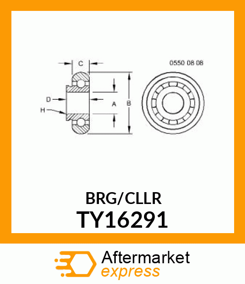 BEARING W/COLLAR TY16291