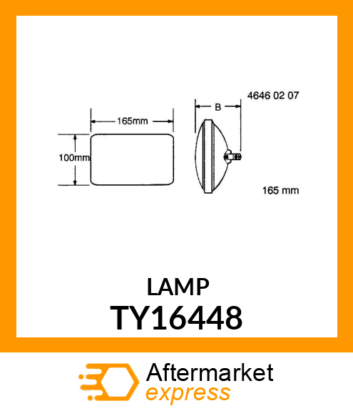 REPLACEMENT BEAM,24V(4X6 TRAPEZOID) TY16448