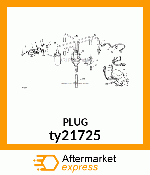 PLUG, SPARK, RESISTOR TYPE F ty21725