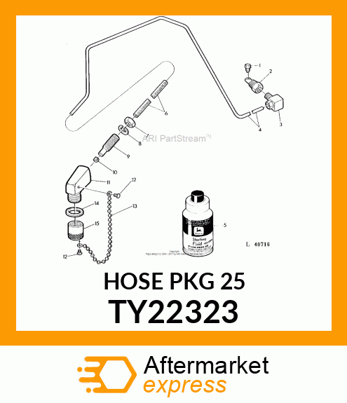 FUEL amp; OIL HOSE 5/32"JDS205 SAE30R7 TY22323