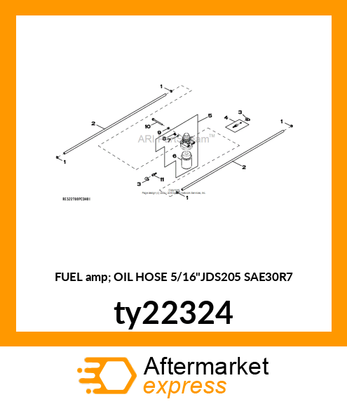 FUEL amp; OIL HOSE 5/16"JDS205 SAE30R7 ty22324