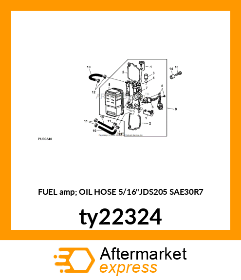 FUEL amp; OIL HOSE 5/16"JDS205 SAE30R7 ty22324