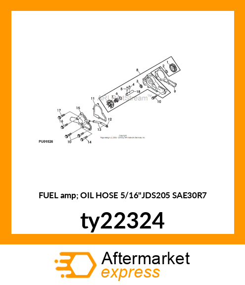 FUEL amp; OIL HOSE 5/16"JDS205 SAE30R7 ty22324