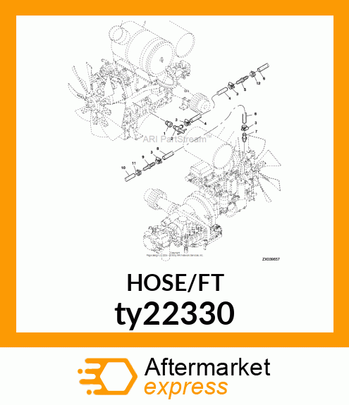 HEATER HOSE 3/4"JDS205 SAE20R3,D ty22330