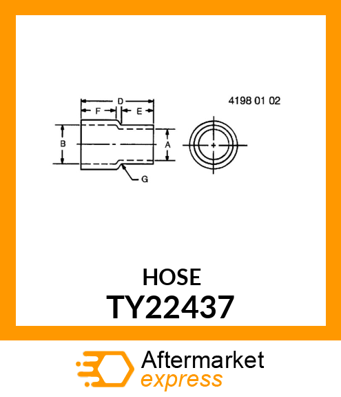 ADAPTER, 2.37" X 2.50" TY22437