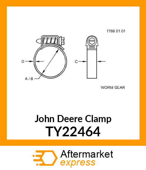 CLAMP,WORM GEAR,SAE J1508 TY22464