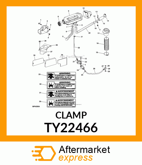 WORM GEAR CLAMP(TYPE"F")U.S.,CANADA TY22466