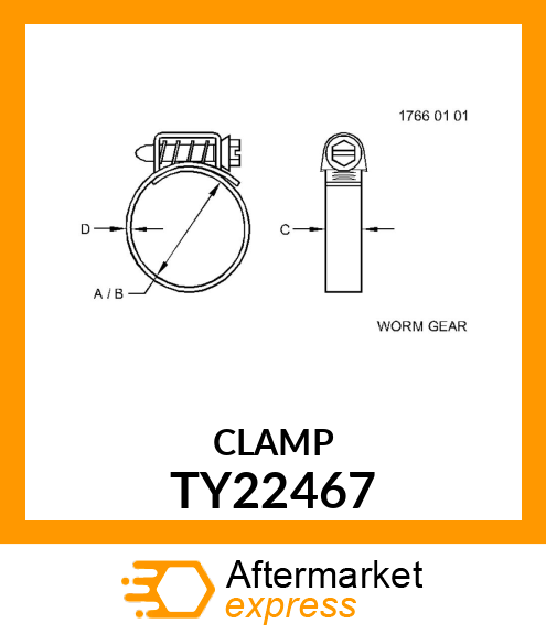 WORM GEAR CLAMP(TYPE"F") TY22467