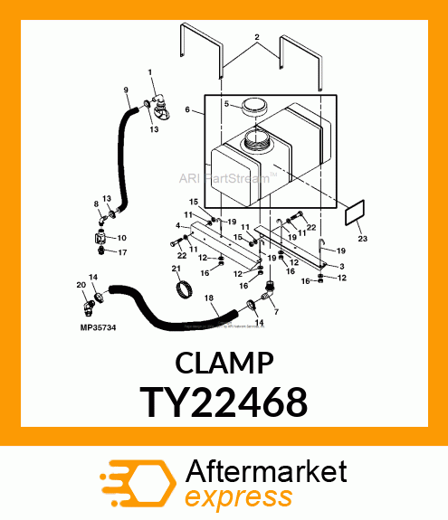 WORM GEAR CLAMP TYPE "F" AKA AR442 TY22468