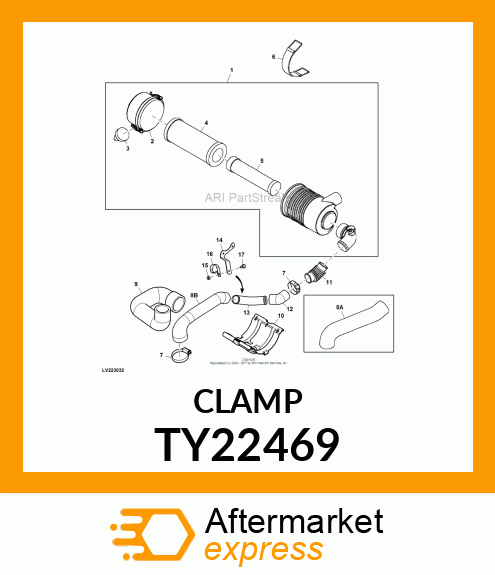 WORM GEAR CLAMP(TYPE"F")U.S.,CANADA TY22469