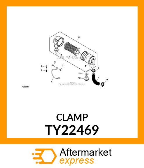 WORM GEAR CLAMP(TYPE"F")U.S.,CANADA TY22469