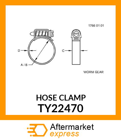 WORM GEAR CLAMP(TYPE F )U.S.,CANADA TY22470