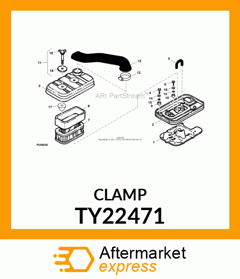 WORM GEAR CLAMP(TYPE F )U.S.,CANADA TY22471