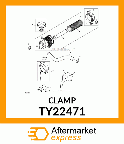 WORM GEAR CLAMP(TYPE F )U.S.,CANADA TY22471