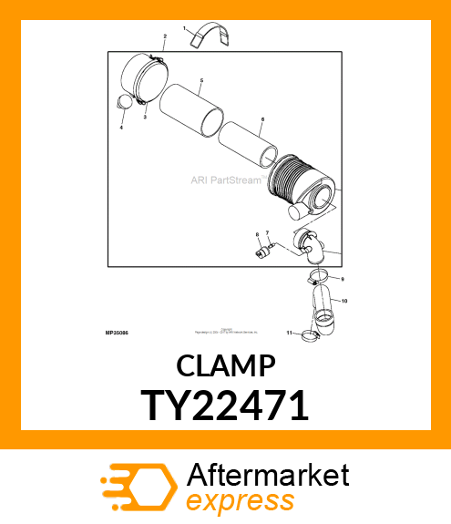 WORM GEAR CLAMP(TYPE F )U.S.,CANADA TY22471