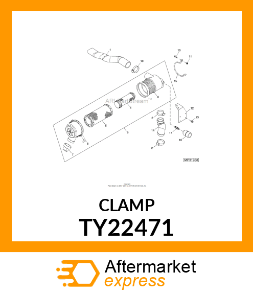 WORM GEAR CLAMP(TYPE F )U.S.,CANADA TY22471