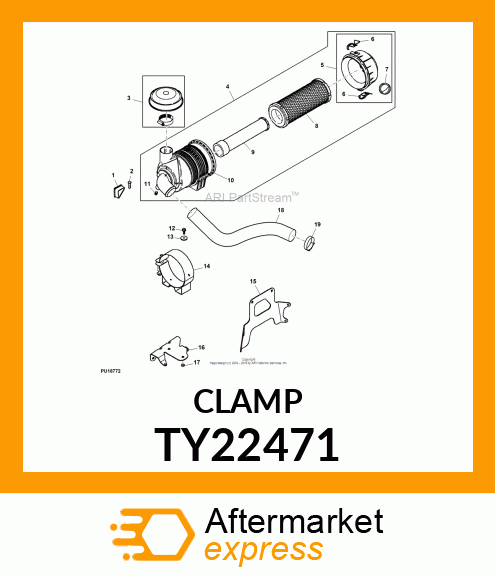 WORM GEAR CLAMP(TYPE F )U.S.,CANADA TY22471