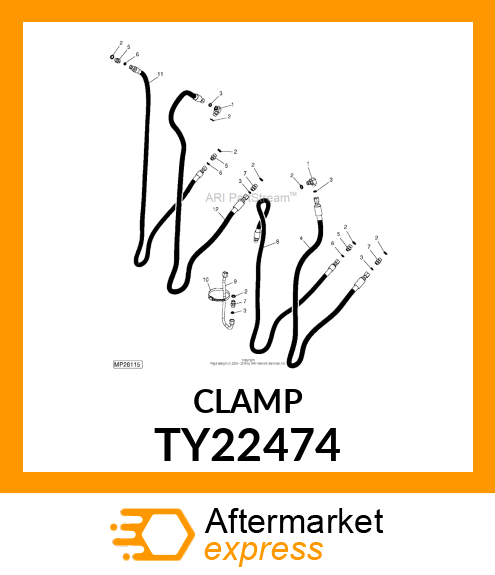 WORM GEAR CLAMP(TYPE F )U.S.,CANADA TY22474