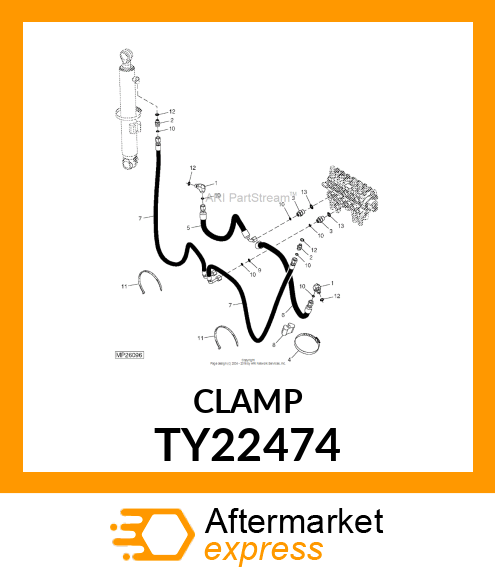 WORM GEAR CLAMP(TYPE F )U.S.,CANADA TY22474